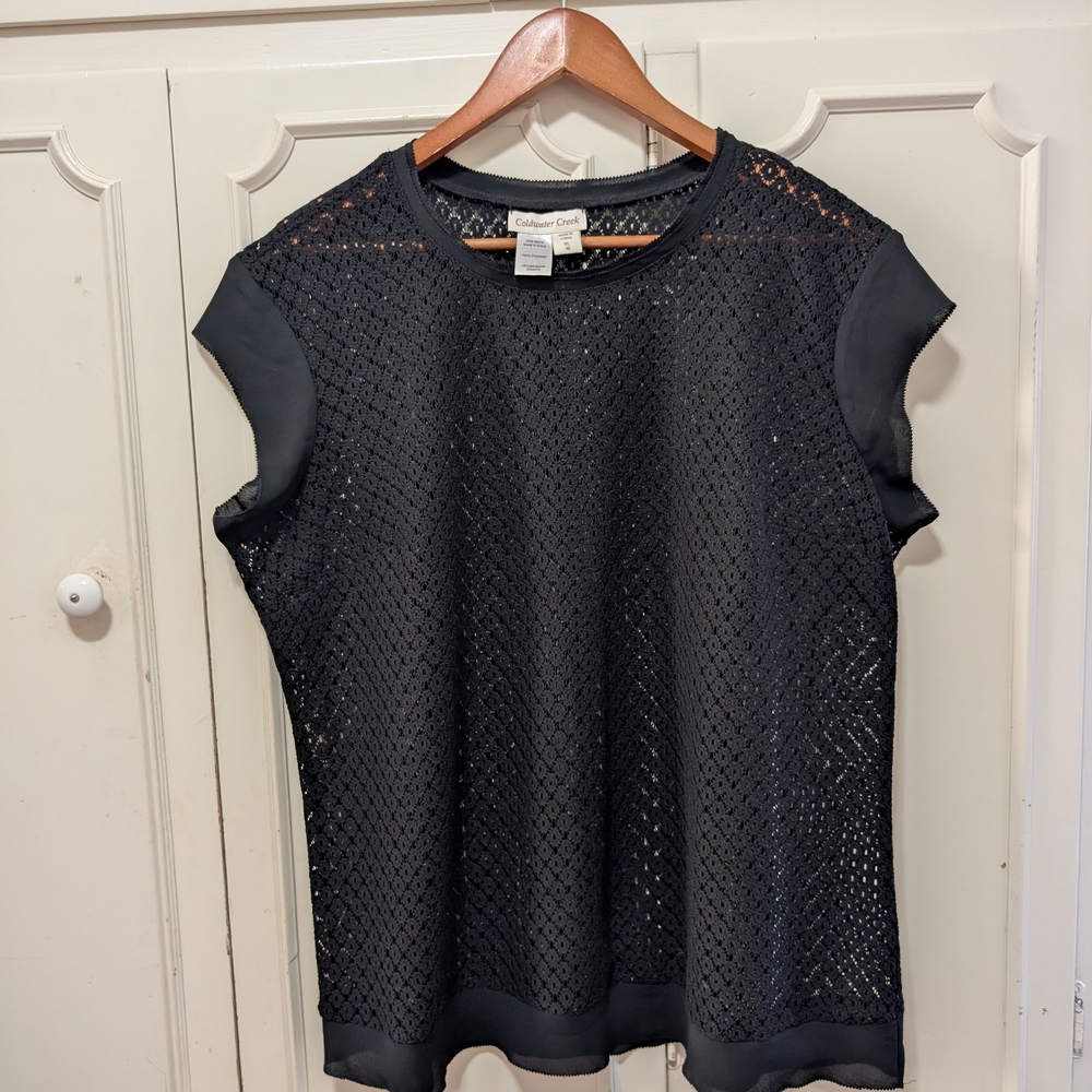 Coldwater Creek Women's Black Blouse